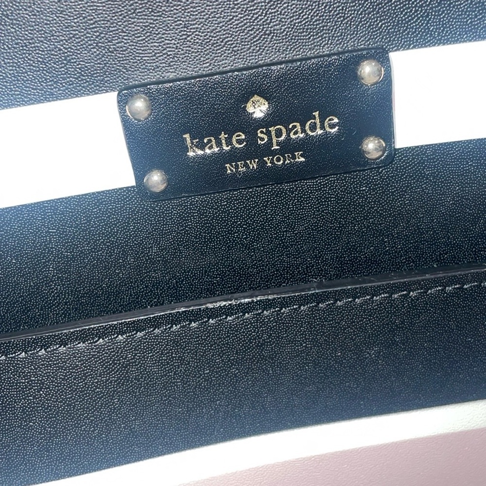 Kate Spade Black and Pink Striped Women's Bag - Picture 6 of 10
